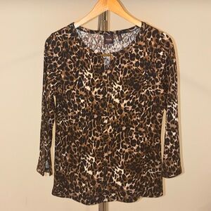 Rafaella Women’s Leopard Print Blouse